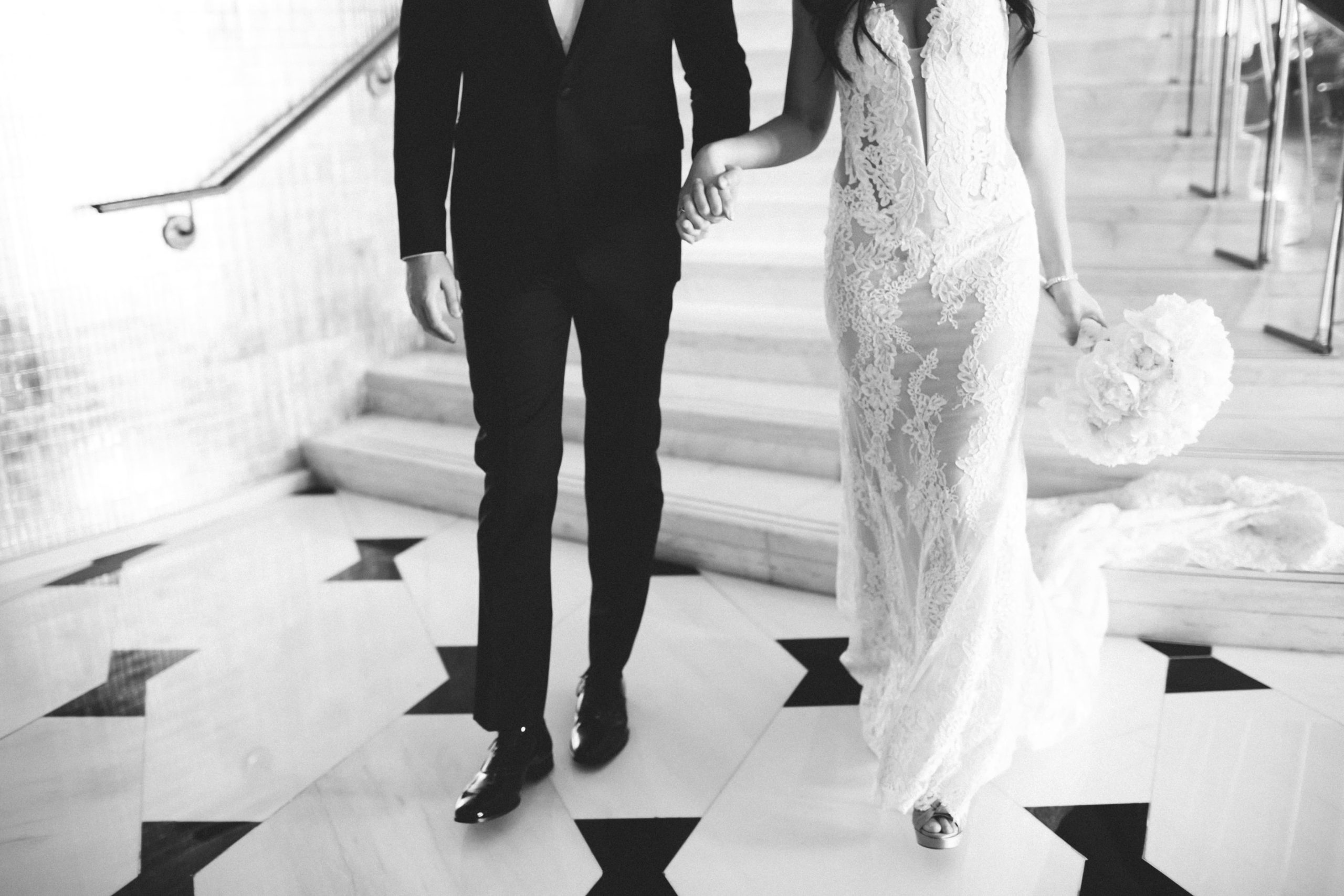 Couple by Staircase to Nowhere