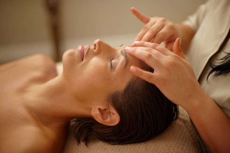 Woman Getting Facial at Lapis Spa